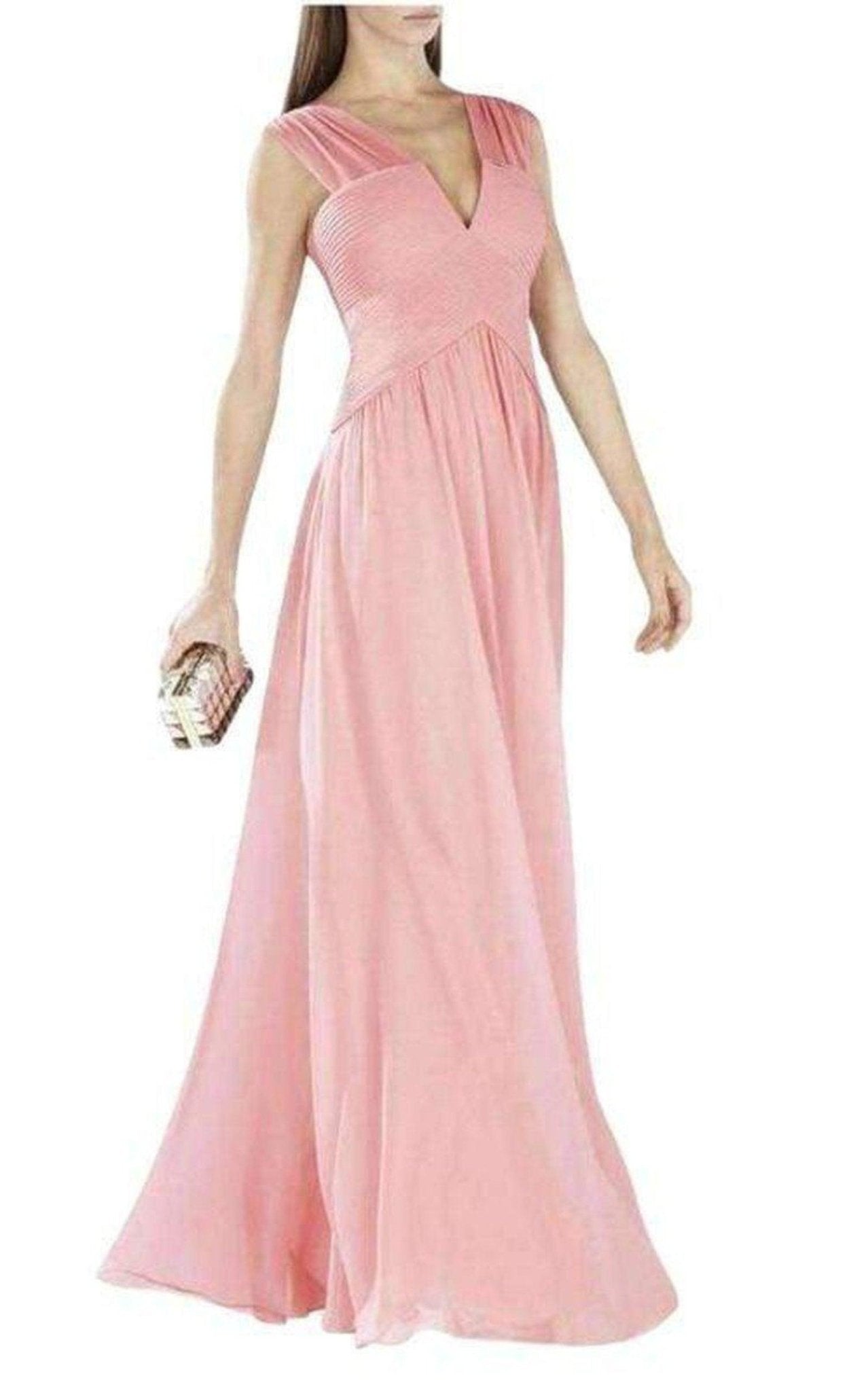 BCBGMAXAZRIA Astella Sleeveless Shirred Gown - Runway Catalog