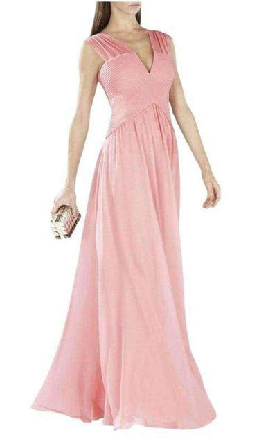 BCBGMAXAZRIA Astella Sleeveless Shirred Gown - Runway Catalog