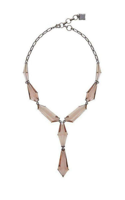 BCBGMAXAZRIA Asymmetric Stone Chain Necklace - Runway Catalog