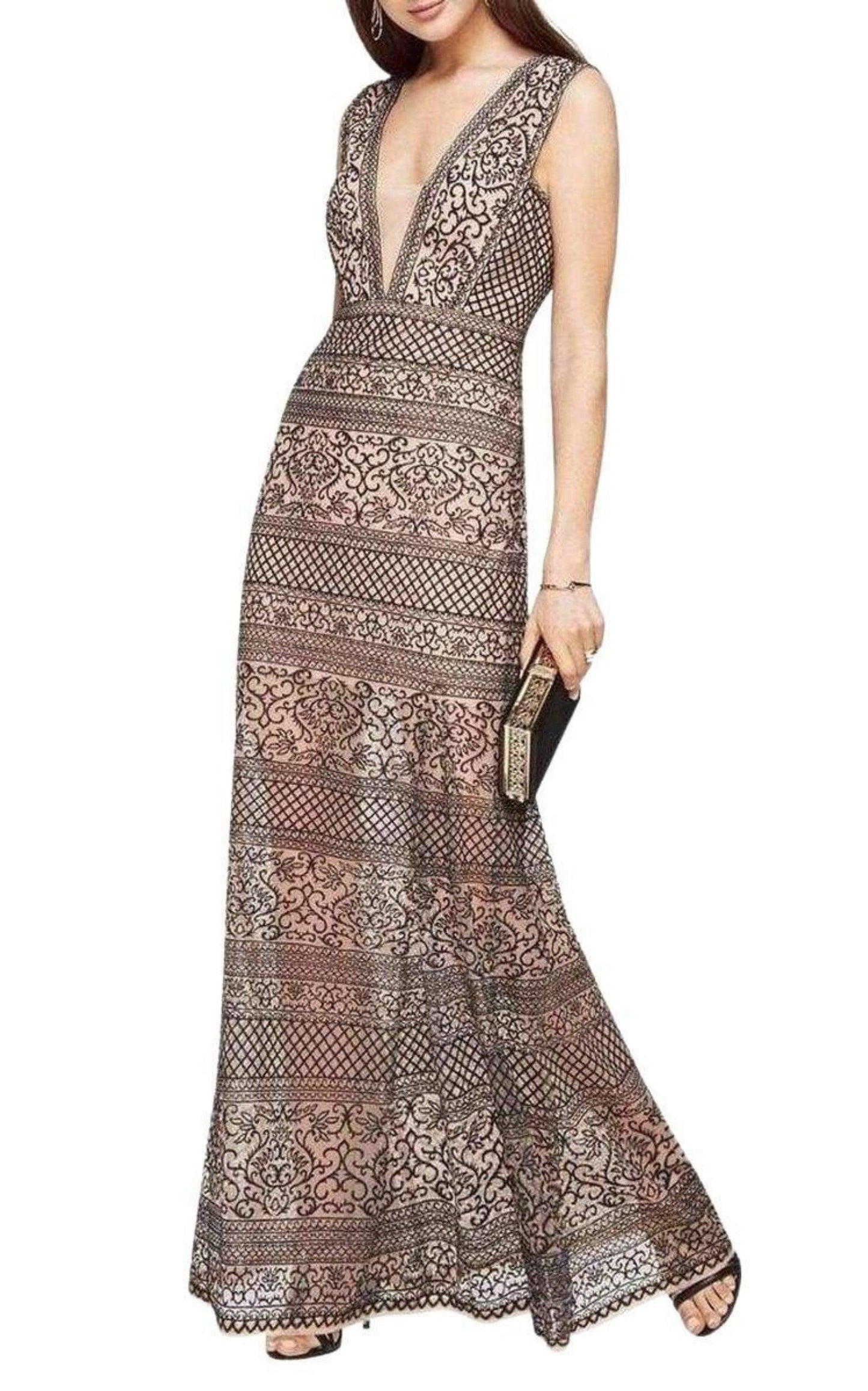 Aurora Embroidered Tulle Gown BCBGMAXAZRIA