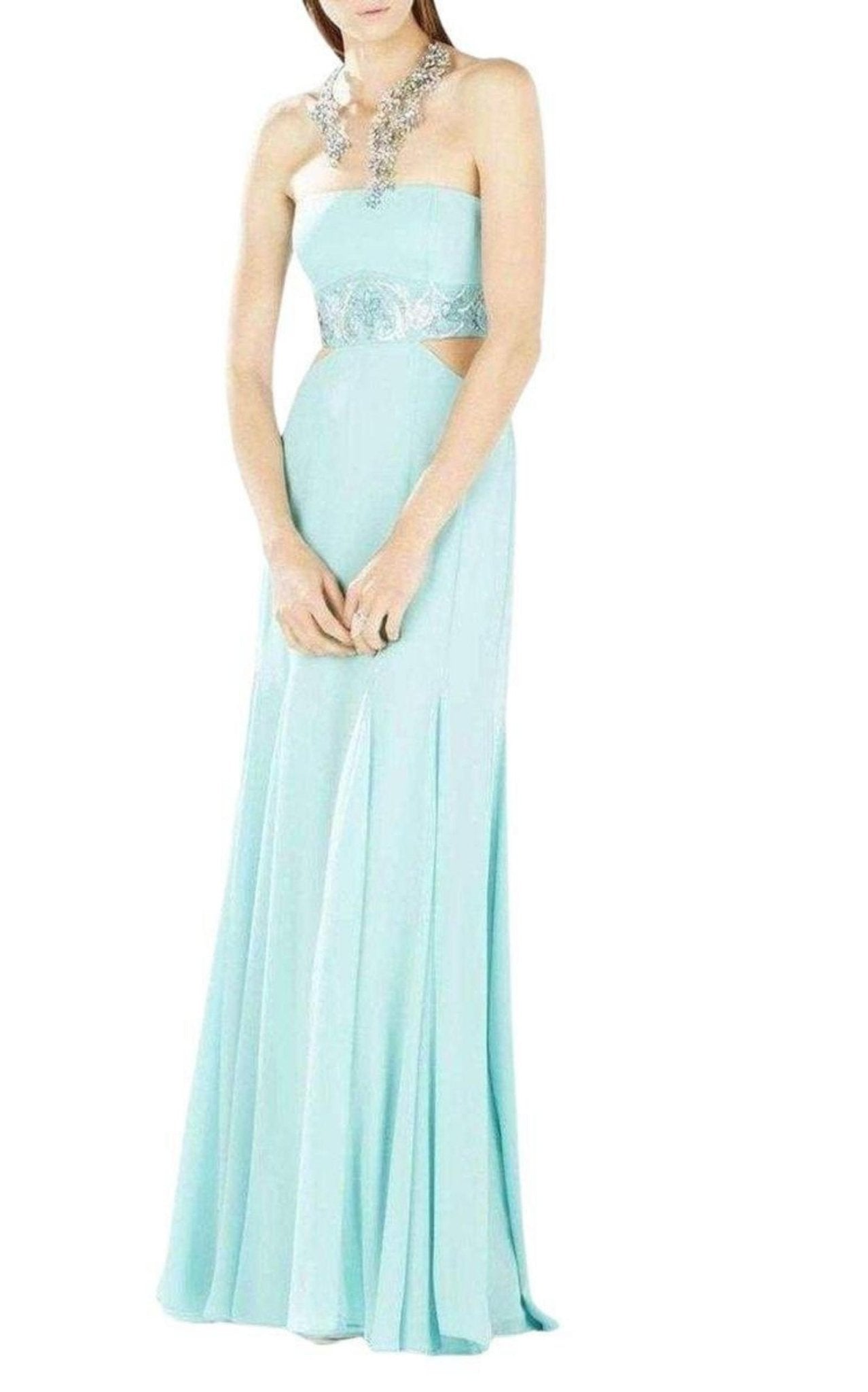 BCBGMAXAZRIA Axelle Strapless Waist Cutout Gown - Runway Catalog