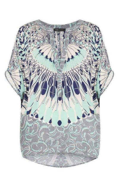BCBGMAXAZRIA Ayanna Oversized Printed Top - Runway Catalog