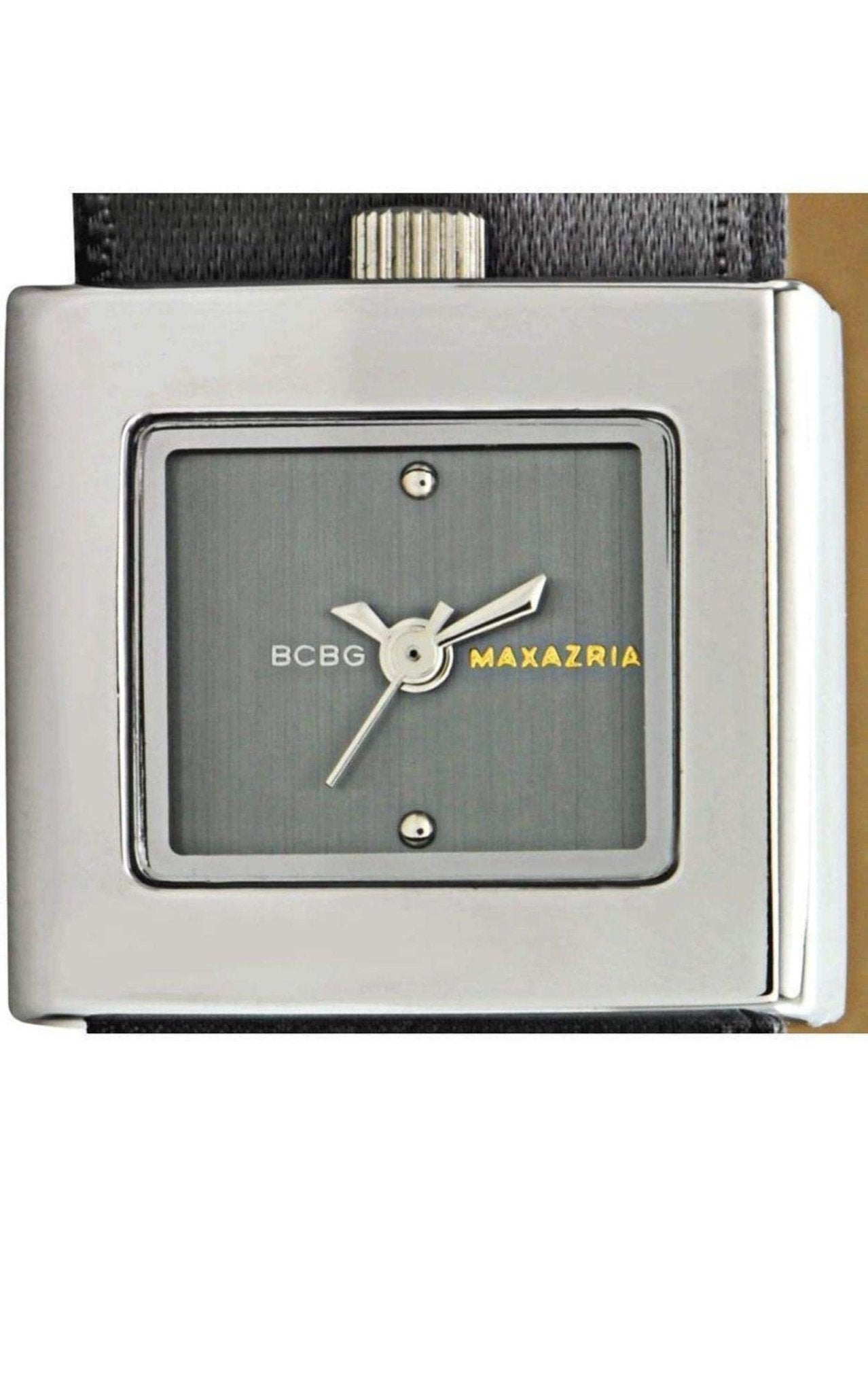 BCBGMAXAZRIA BG6344 with Grey Satin Leather Strap Watch - Runway Catalog