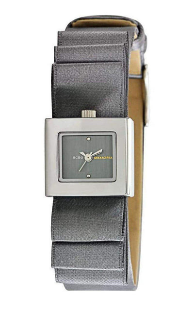 BCBGMAXAZRIA BG6344 with Grey Satin Leather Strap Watch - Runway Catalog