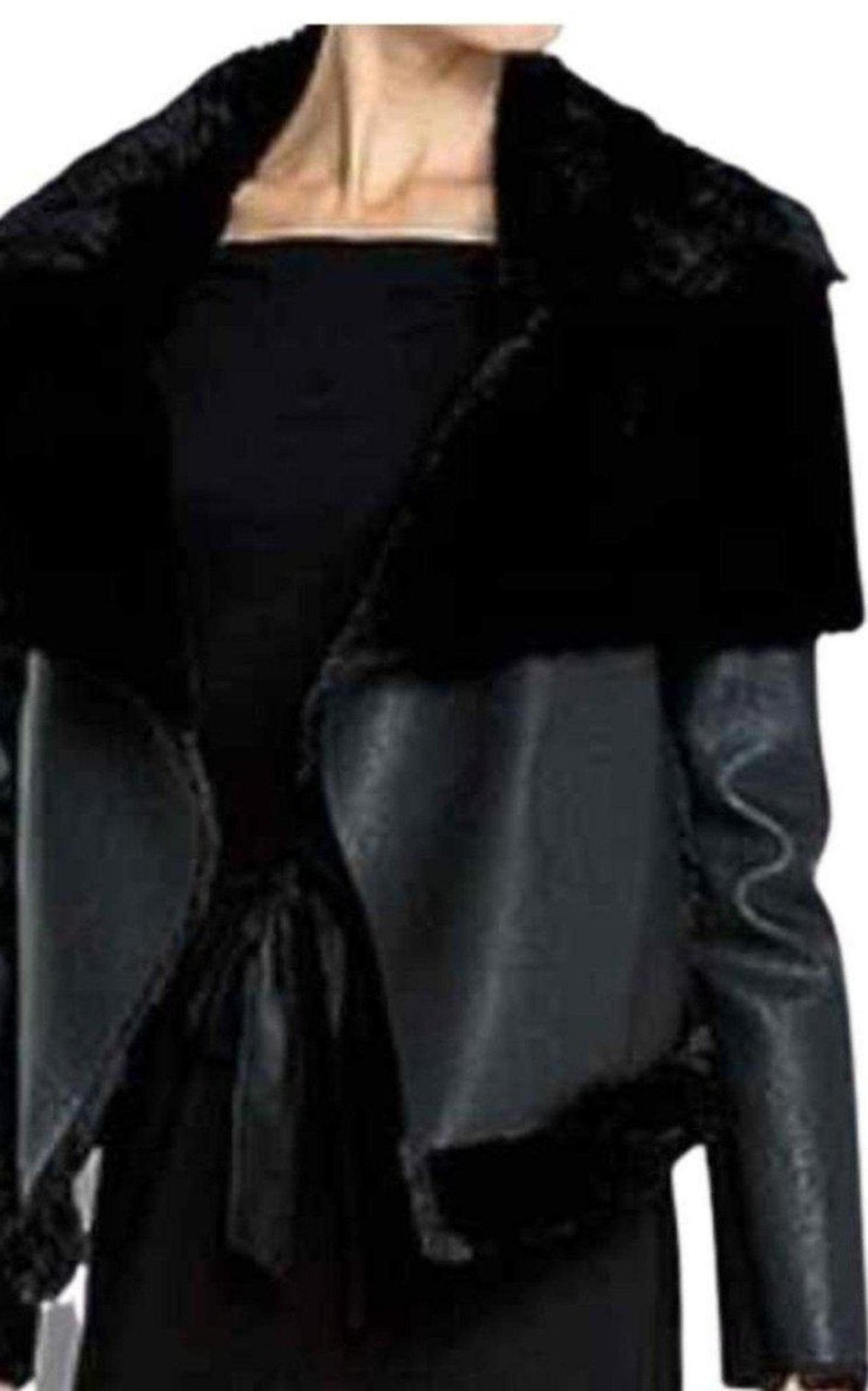 BCBGMAXAZRIA Black Faux Leather Jacket - Runway Catalog