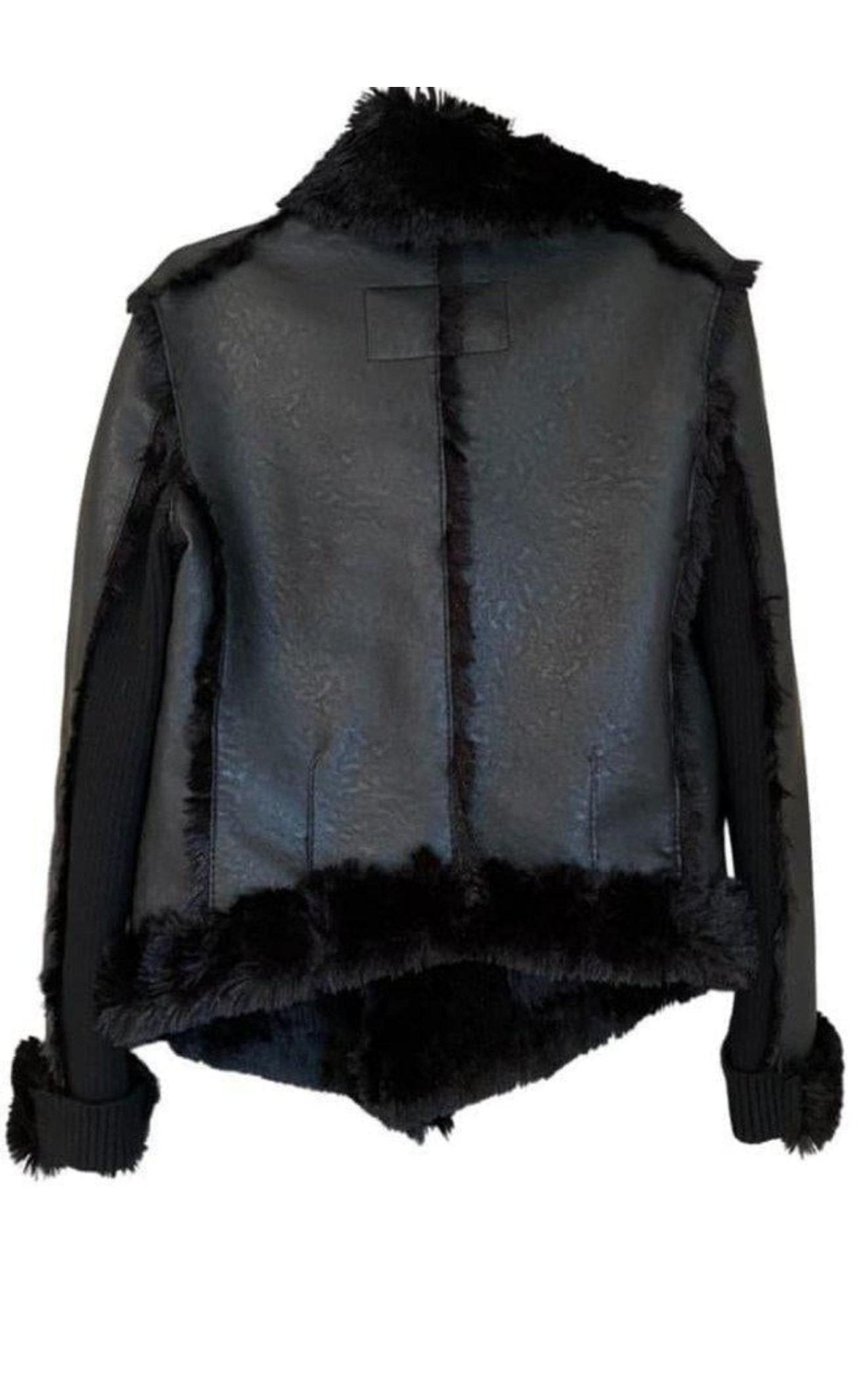 BCBGMAXAZRIA Black Faux Leather Jacket - Runway Catalog