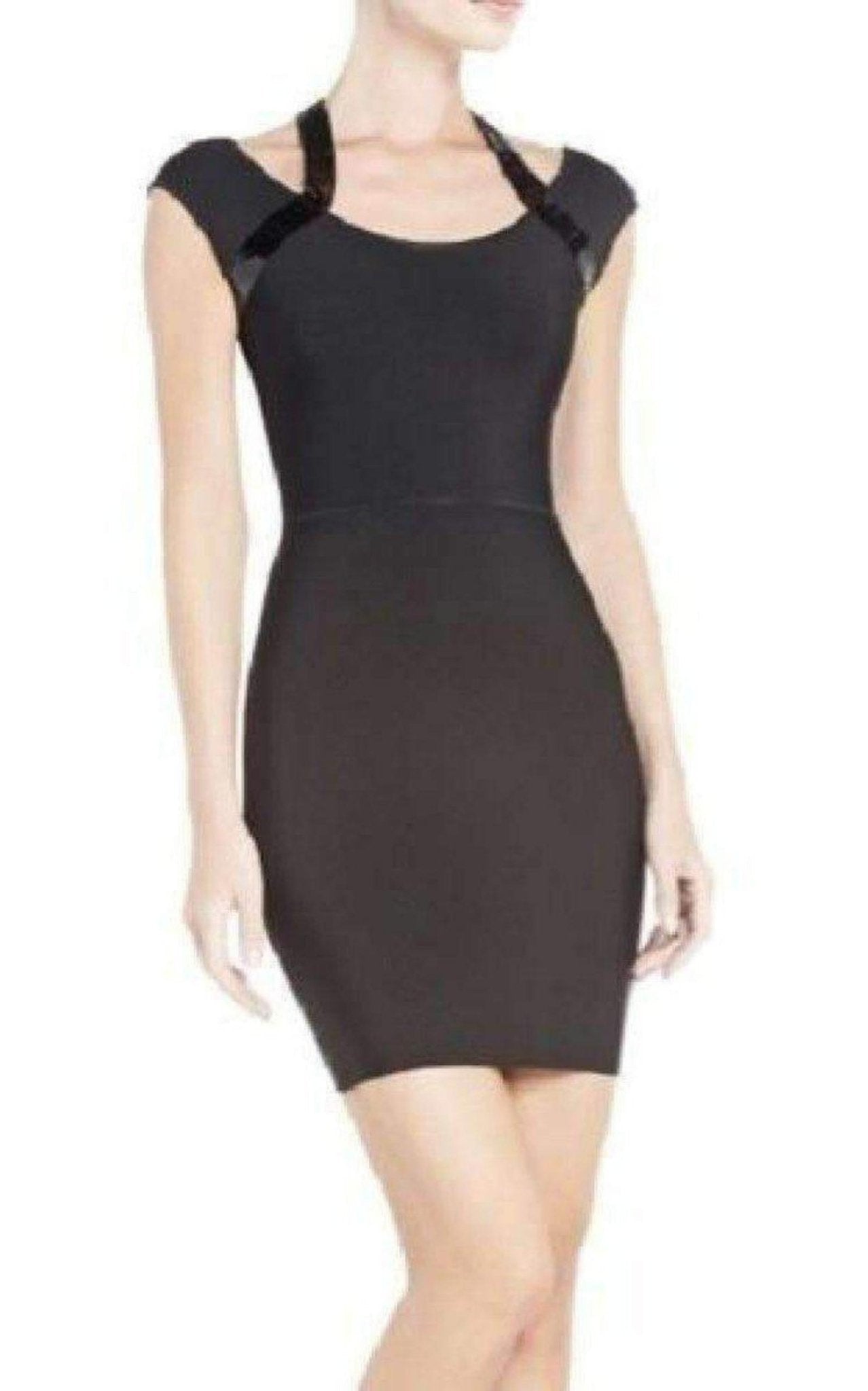 BCBGMAXAZRIA Black Karella Sequined Cocktail Dress - Runway Catalog
