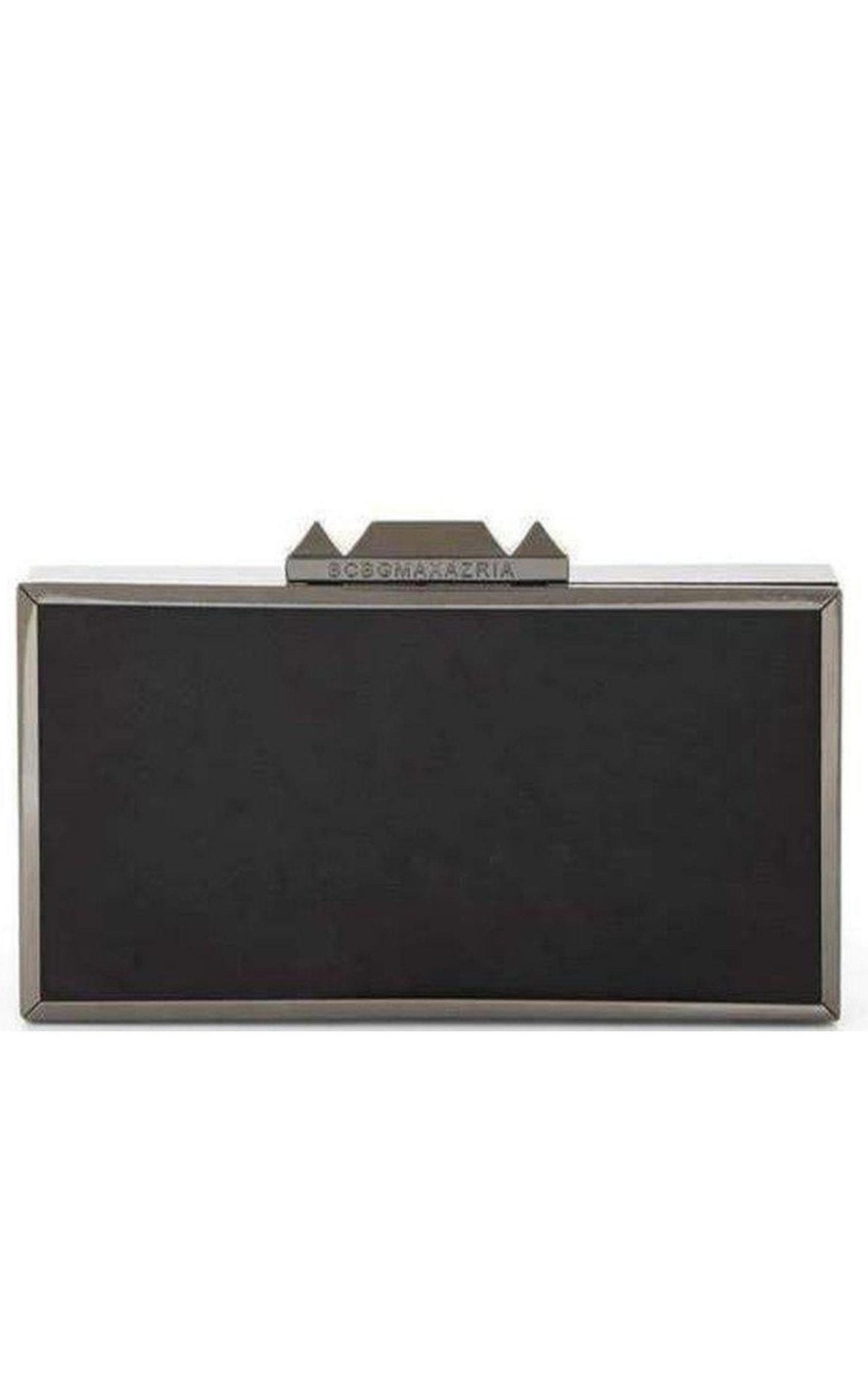 BCBGMAXAZRIA Black Sadie Box Clutch with Side Handle - Runway Catalog