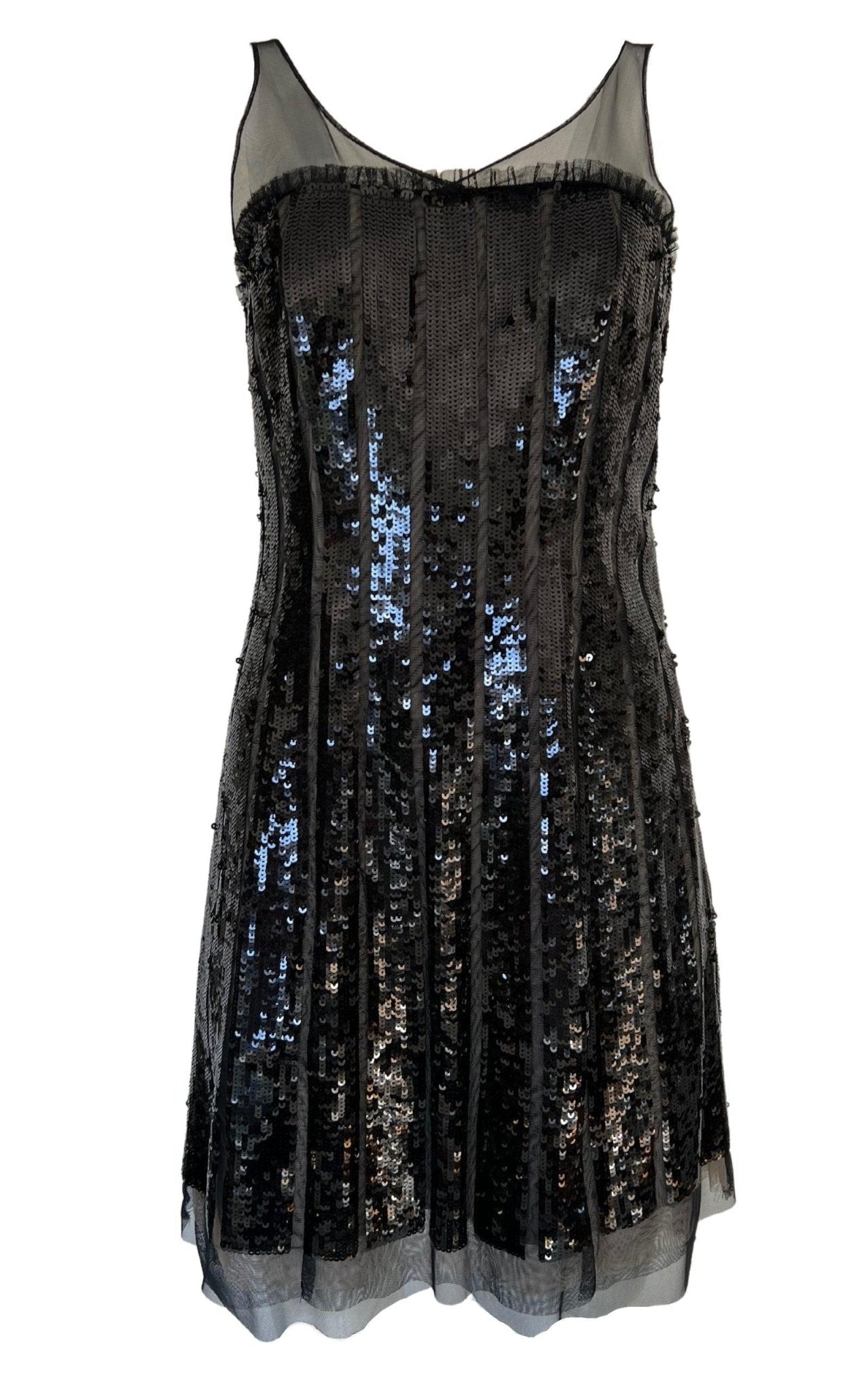 BCBGMAXAZRIA Black Sequence Mini Dress - Runway Catalog