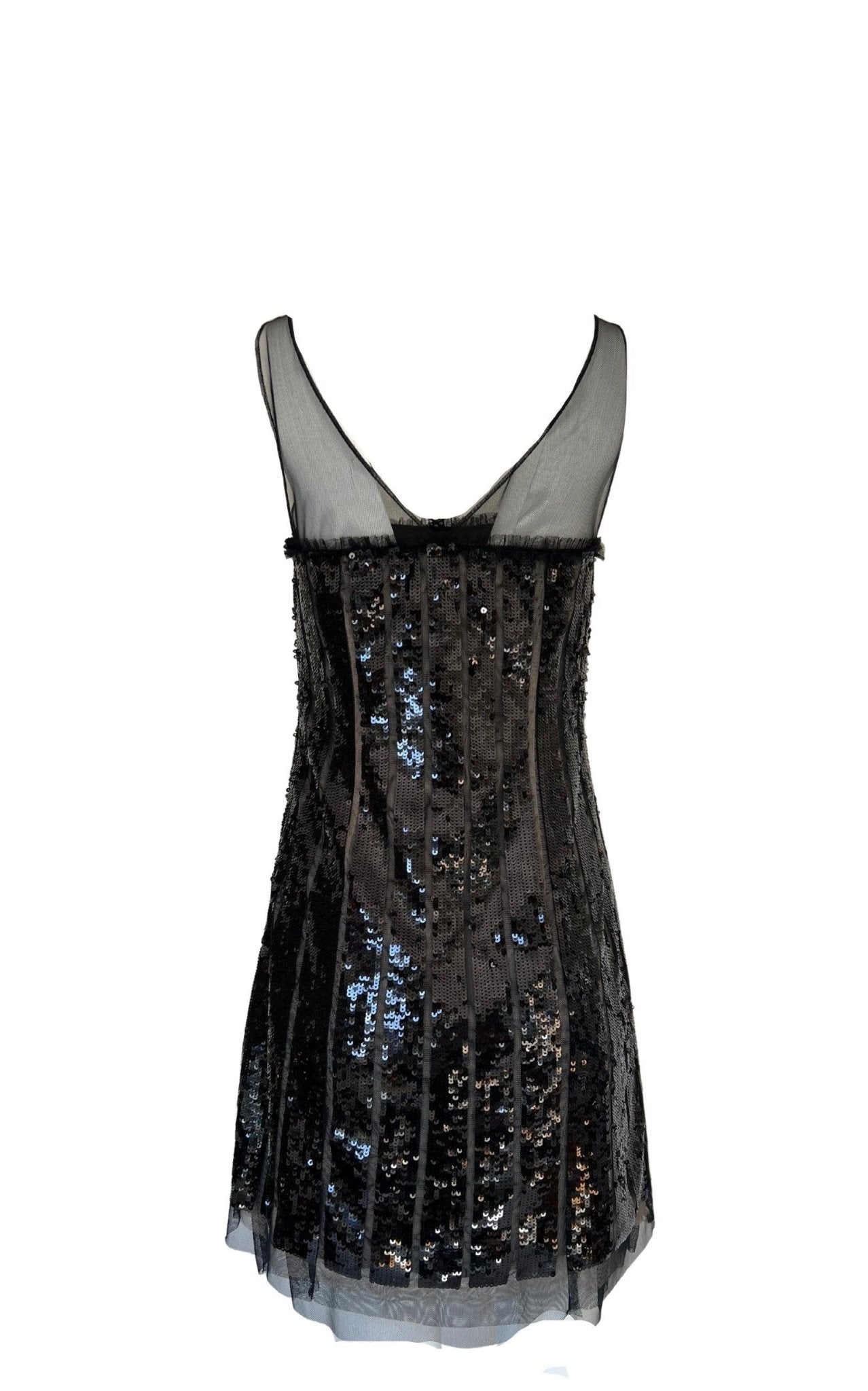 BCBGMAXAZRIA Black Sequence Mini Dress - Runway Catalog