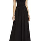 Black Silk Chiffon Patricia One Shoulder Dress BCBGMAXAZRIA