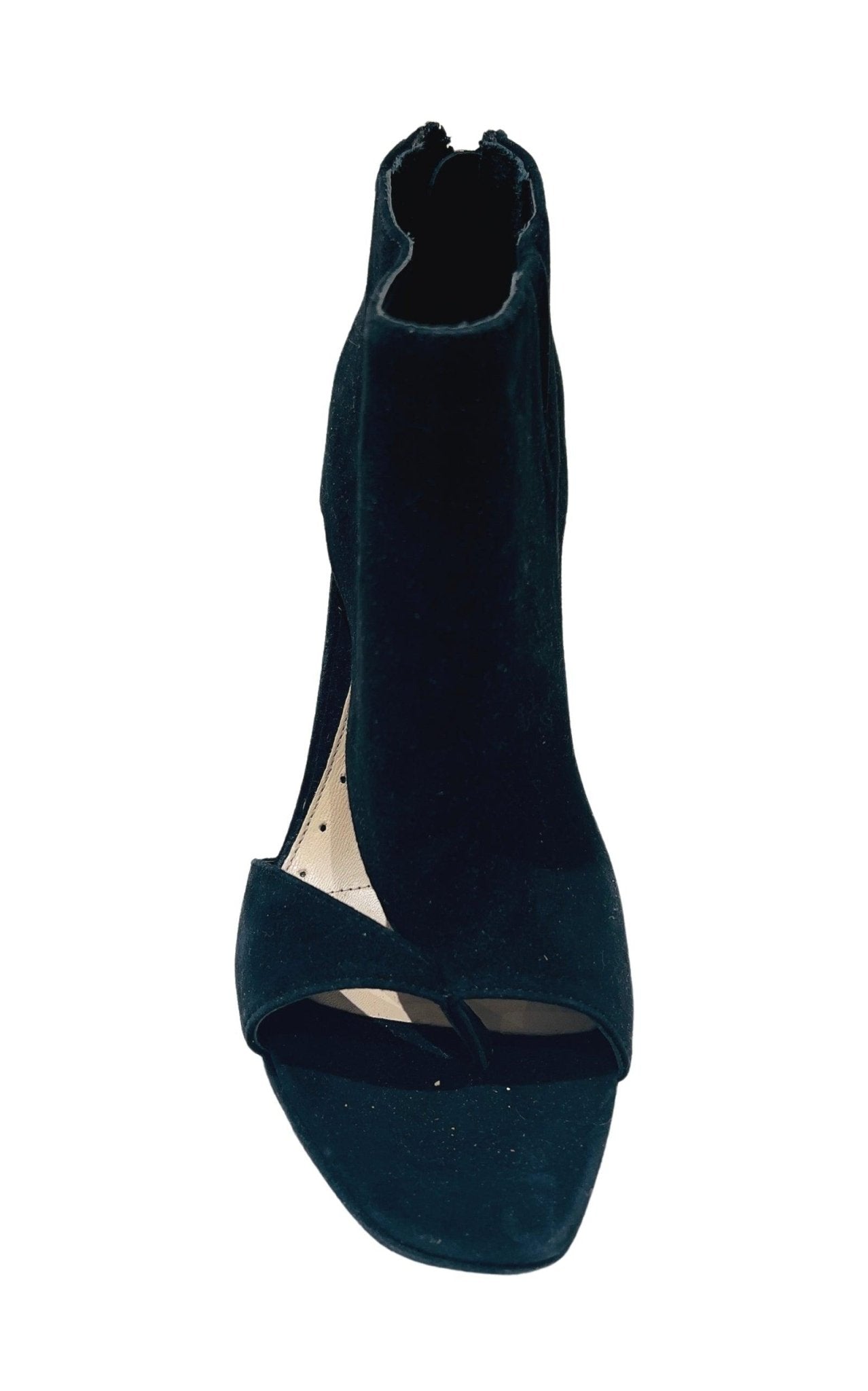 BCBGMAXAZRIA Black Suede Cutout Stiletto Bootie - Runway Catalog