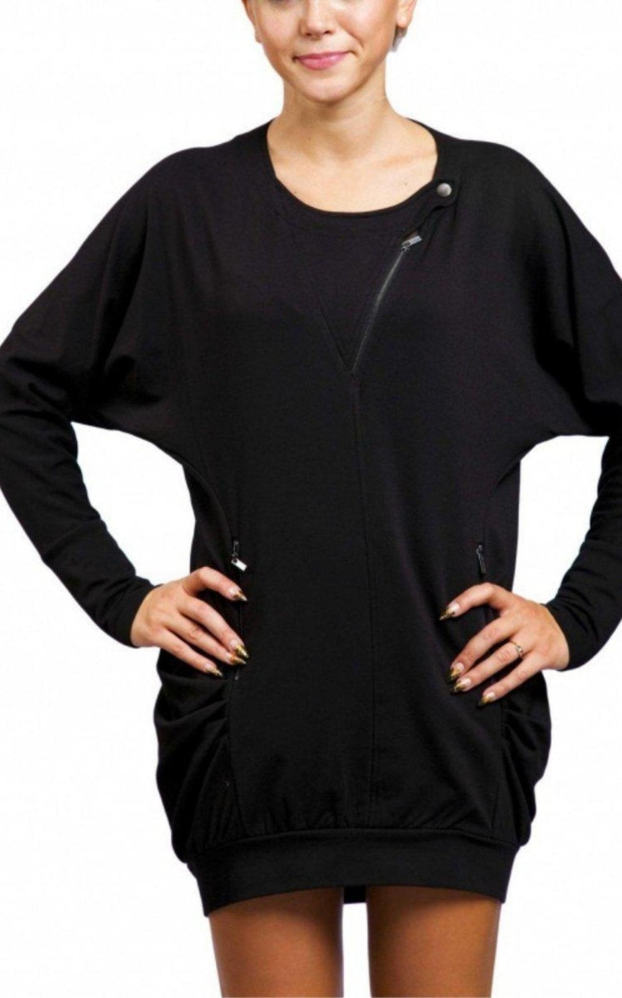 BCBGMAXAZRIA Black Sweater Dress - Runway Catalog