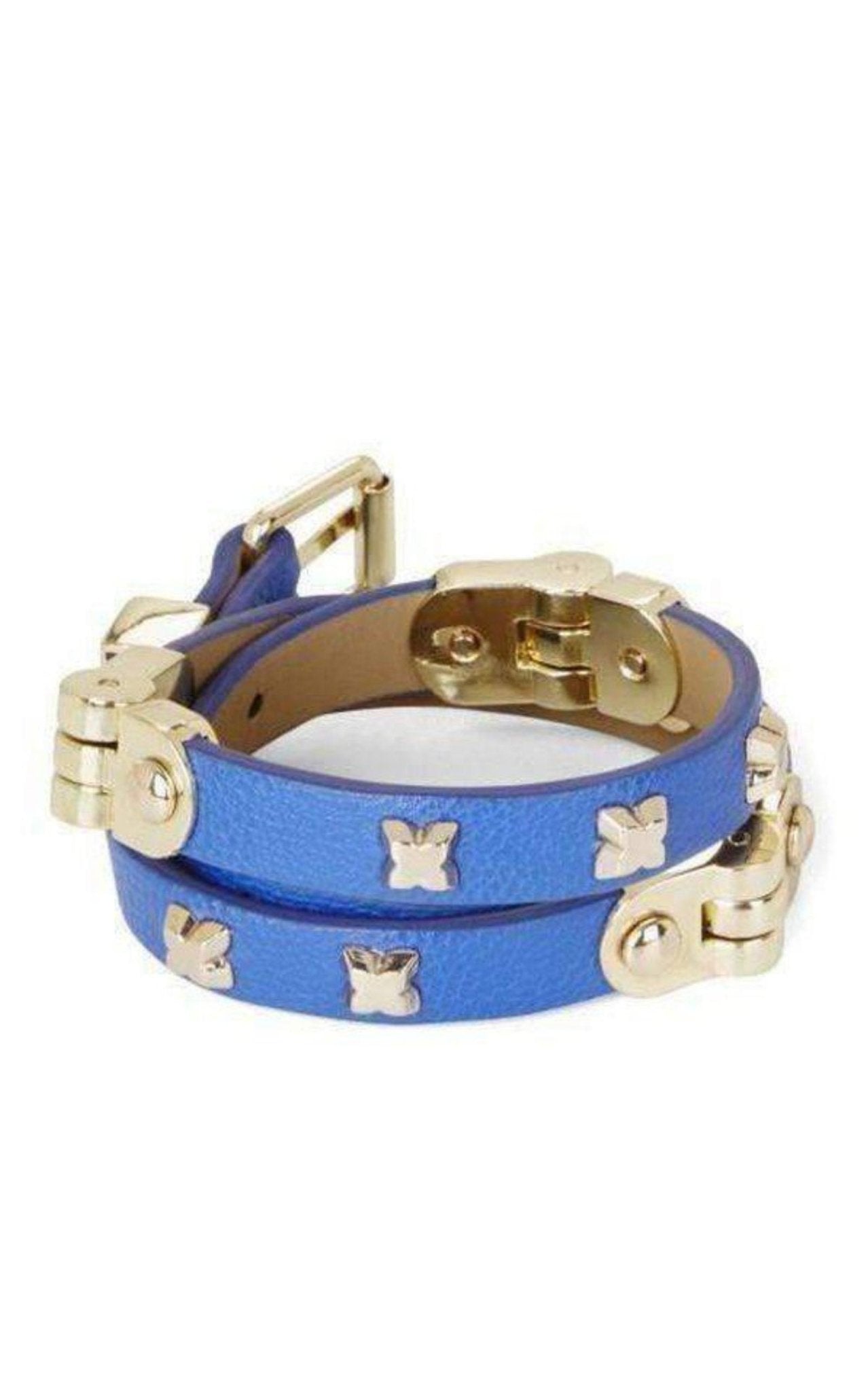 BCBGMAXAZRIA Blue Hinged Wrap Bracelet - Runway Catalog