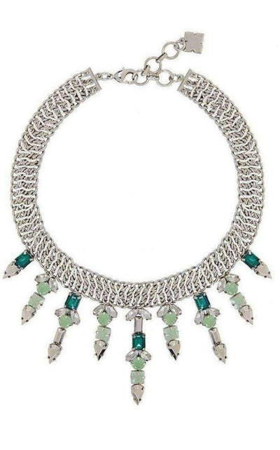 BCBGMAXAZRIA Blue Stone Drop Necklace - Runway Catalog