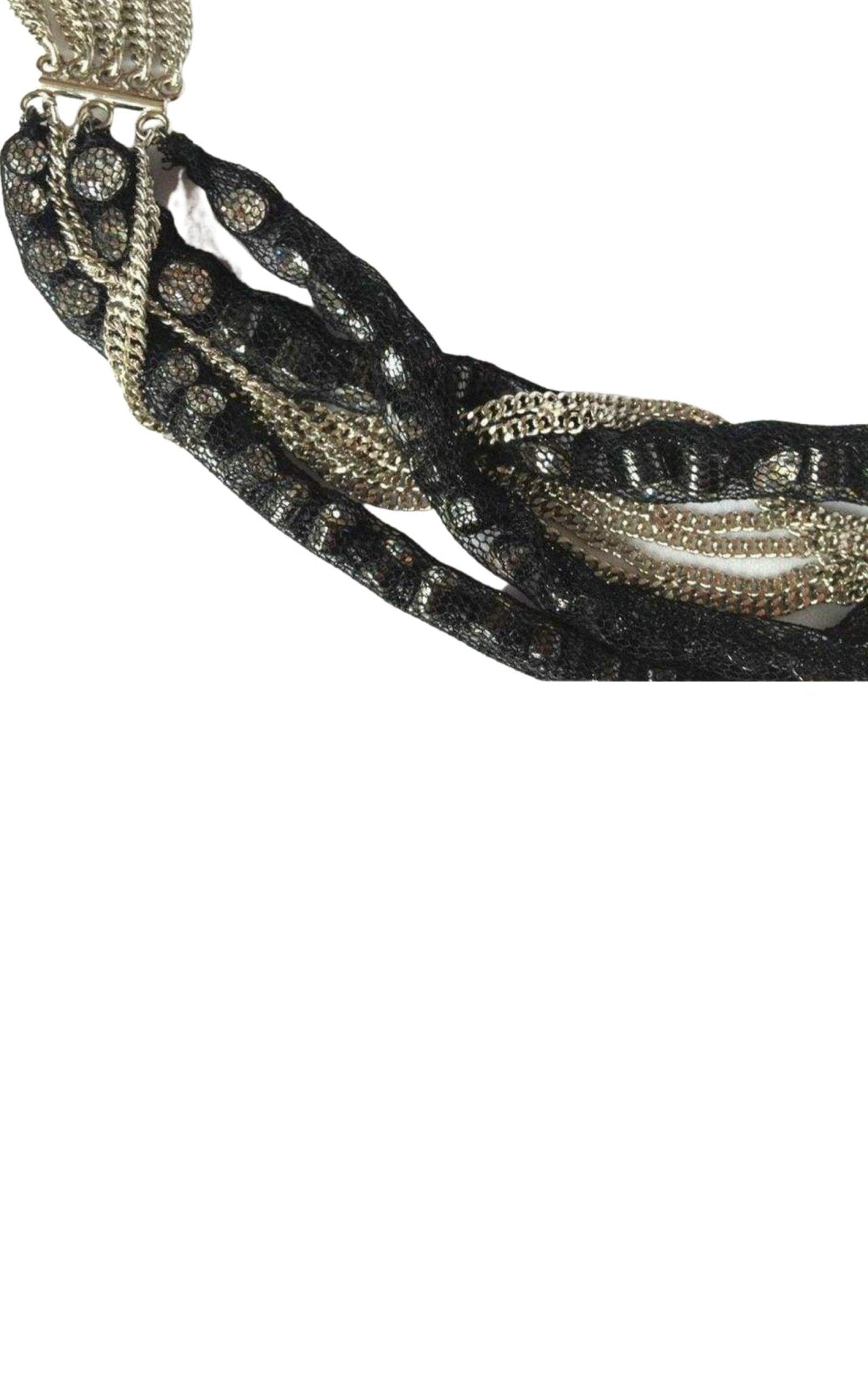 BCBGMAXAZRIA Braided Silver Multiple Chain Necklace - Runway Catalog