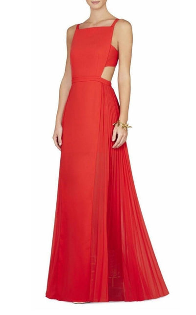 BCBGMAXAZRIA Brielle Sleeveless Side - Pleated Gown - Runway Catalog