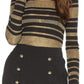 Brinne Black And Gold Combo Tee BCBGMAXAZRIA