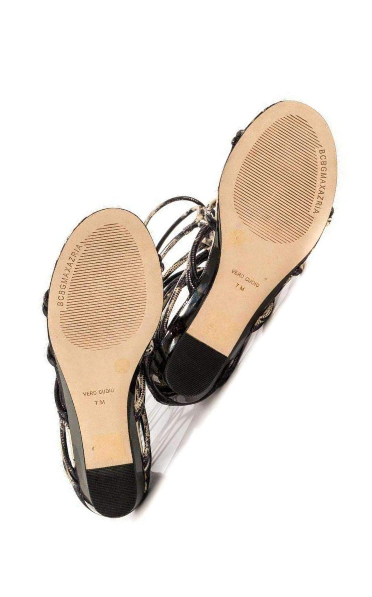 BCBGMAXAZRIA Brixton Leather Gladiator Sandals - Runway Catalog