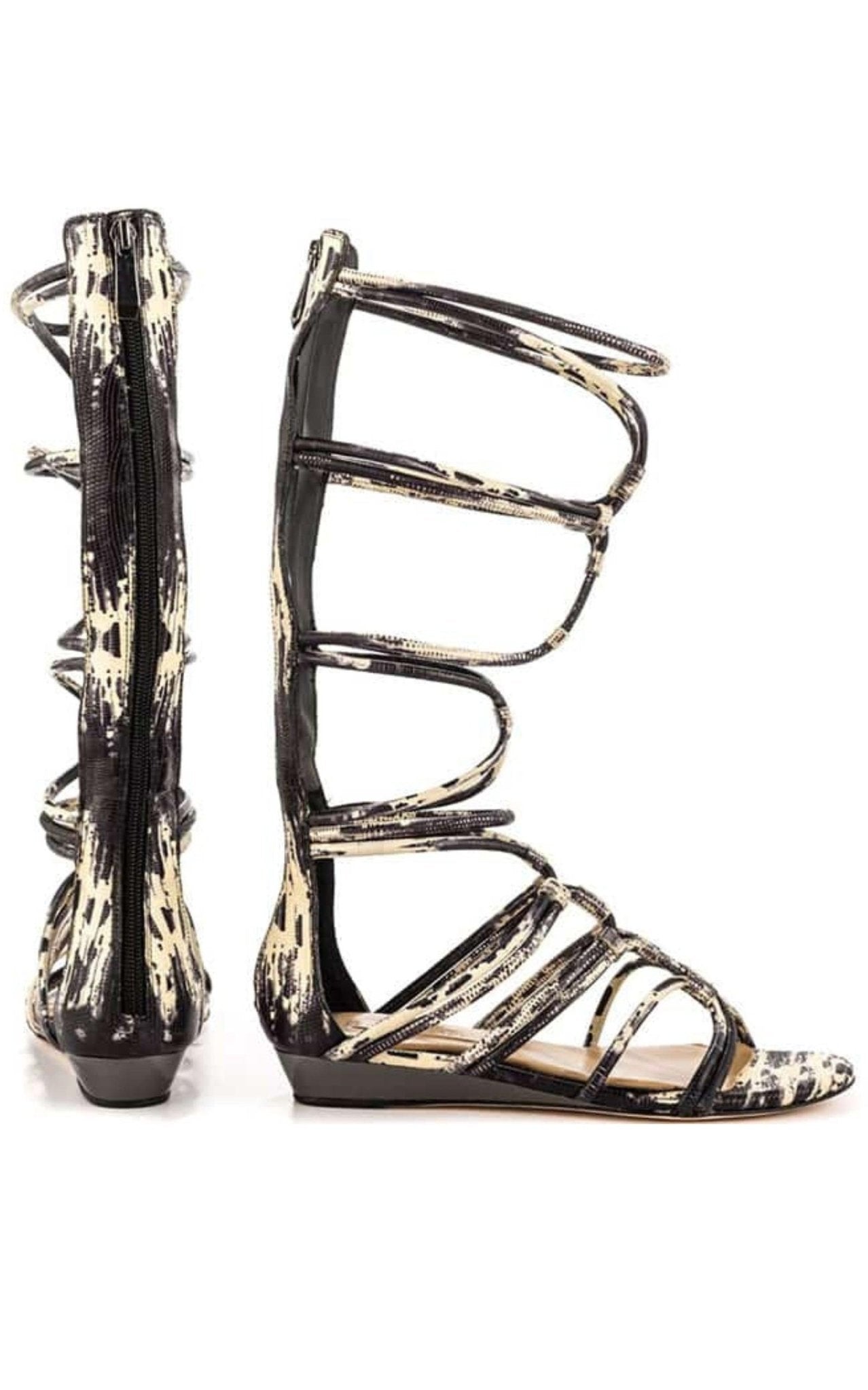BCBGMAXAZRIA Brixton Leather Gladiator Sandals - Runway Catalog