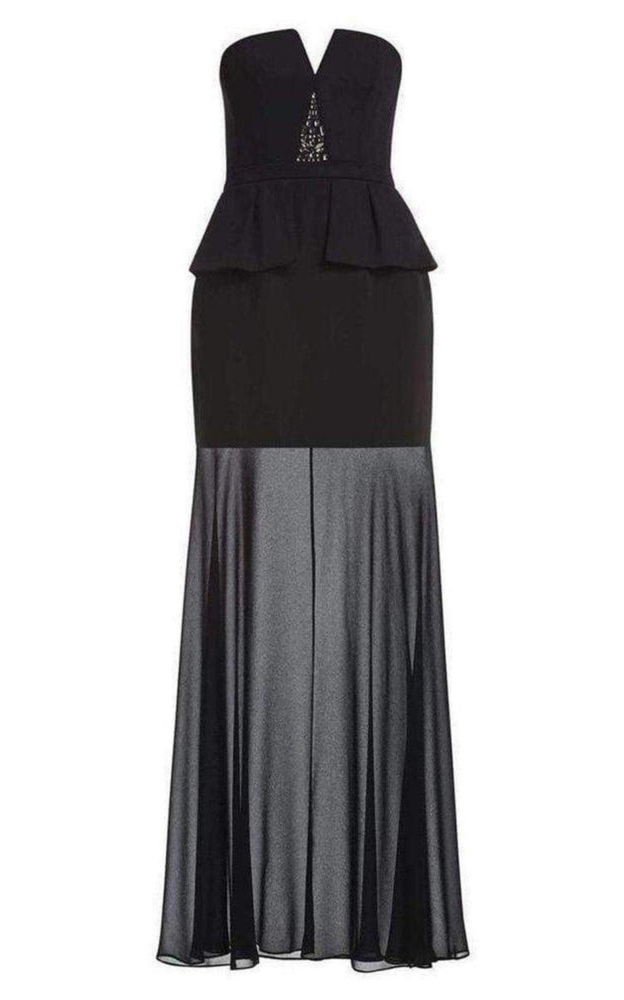 BCBGMAXAZRIA Caitlyn Strapless Embellished Bodice Dress - Runway Catalog