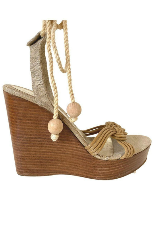 Canvas Wedge Sandal BCBGMAXAZRIA