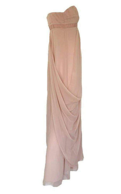 Cascade Bare Pink Strapless Gown BCBGMAXAZRIA