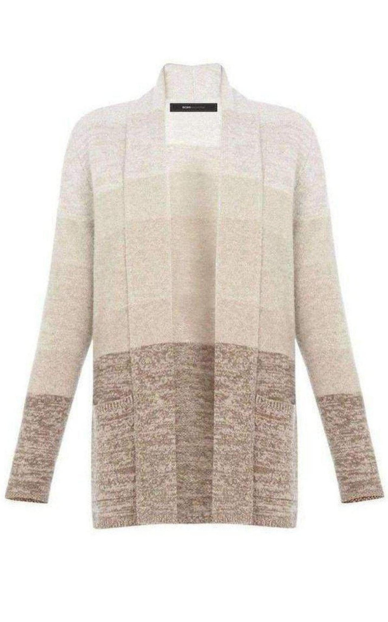 BCBGMAXAZRIA Cashmere Ginata Ombre Shawl Collar Cashmere Blend Cardigan - Runway Catalog