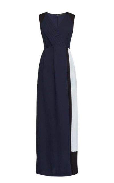 BCBGMAXAZRIA Colorblocked Faux Wrap Jumpsuit - Runway Catalog