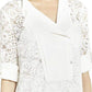 Contrast Bib Lace Silk Tunic Dress BCBGMAXAZRIA