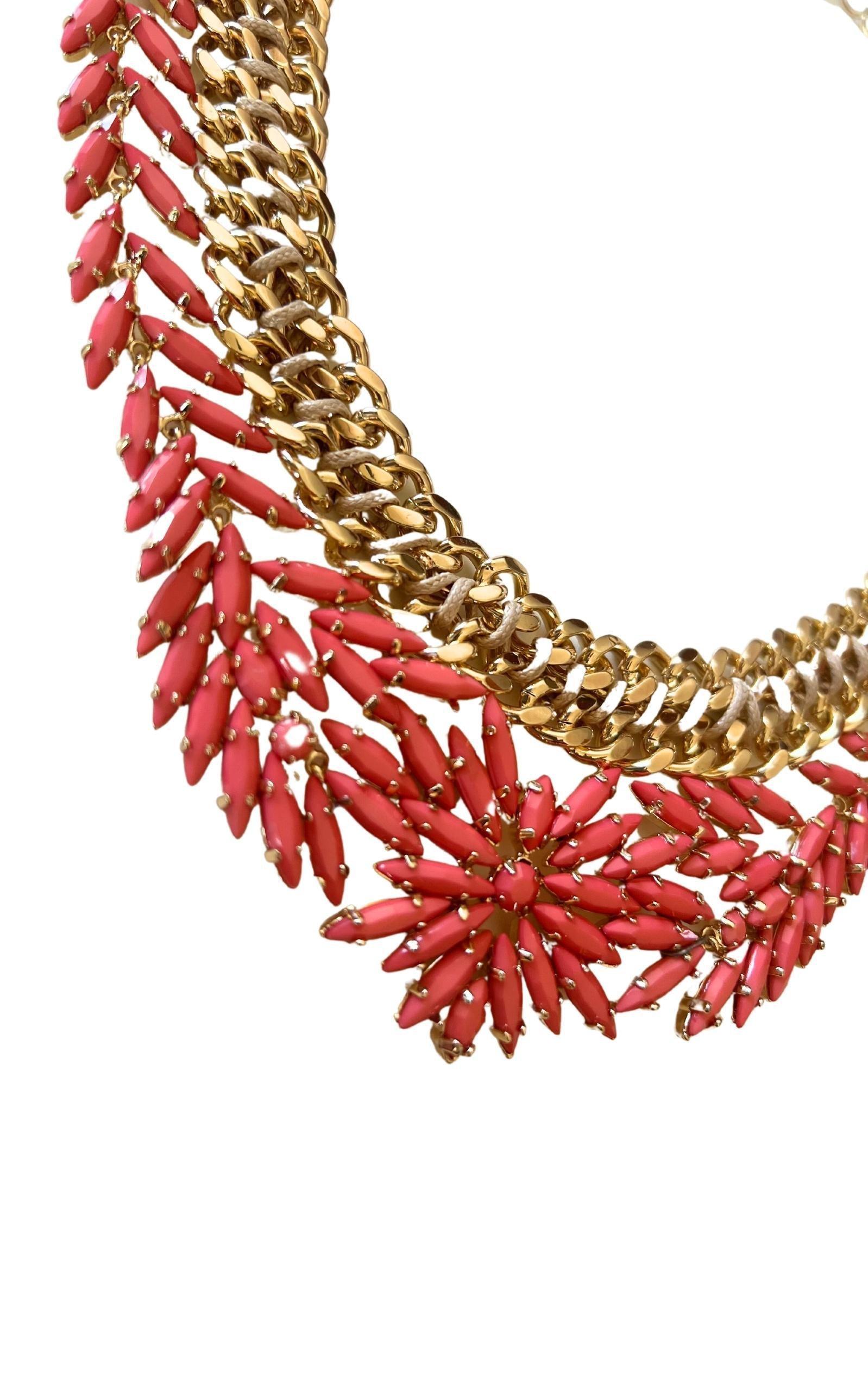 Coral Stone Necklace BCBGMAXAZRIA