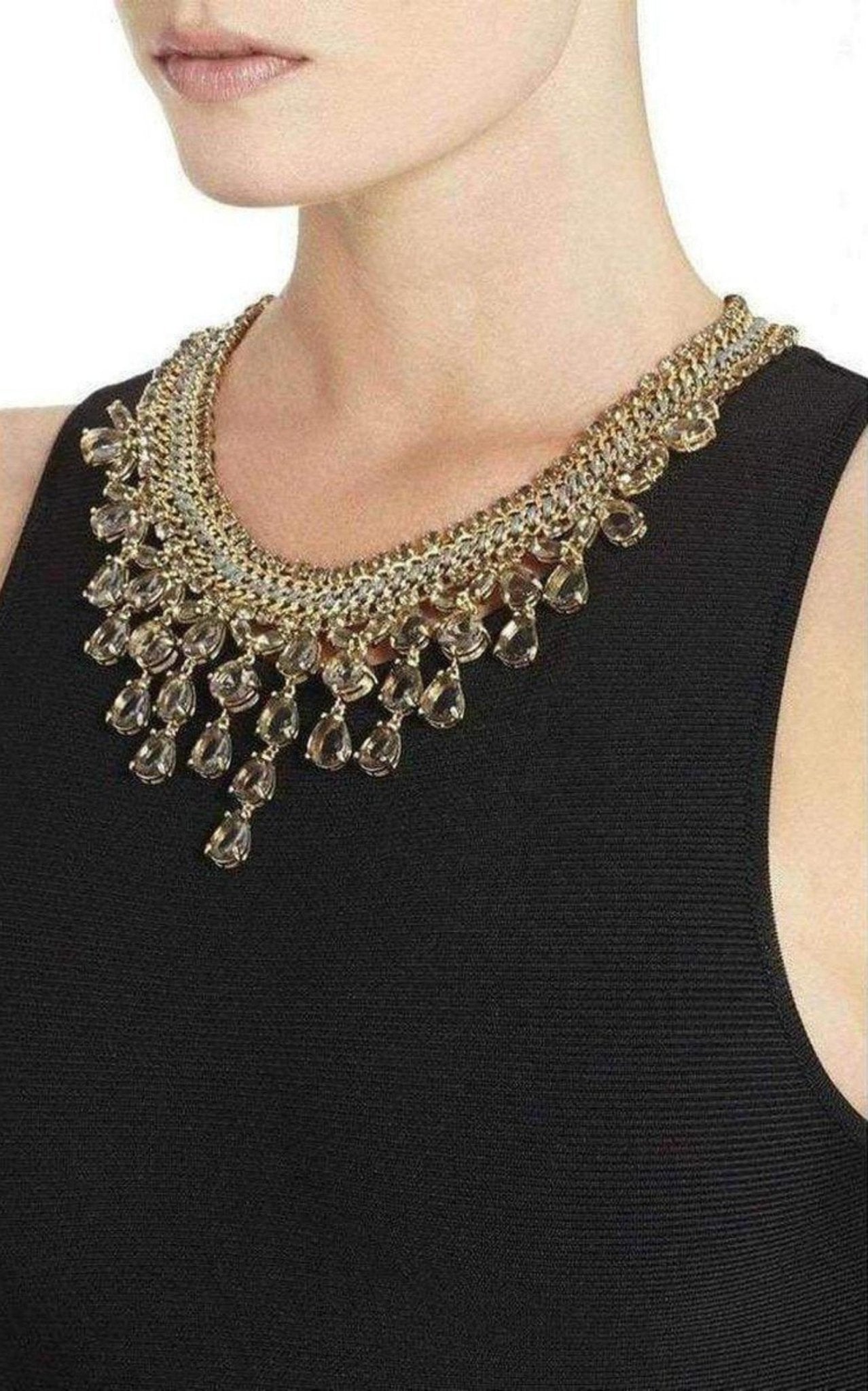 BCBGMAXAZRIA Corded Gemstone Necklace - Runway Catalog