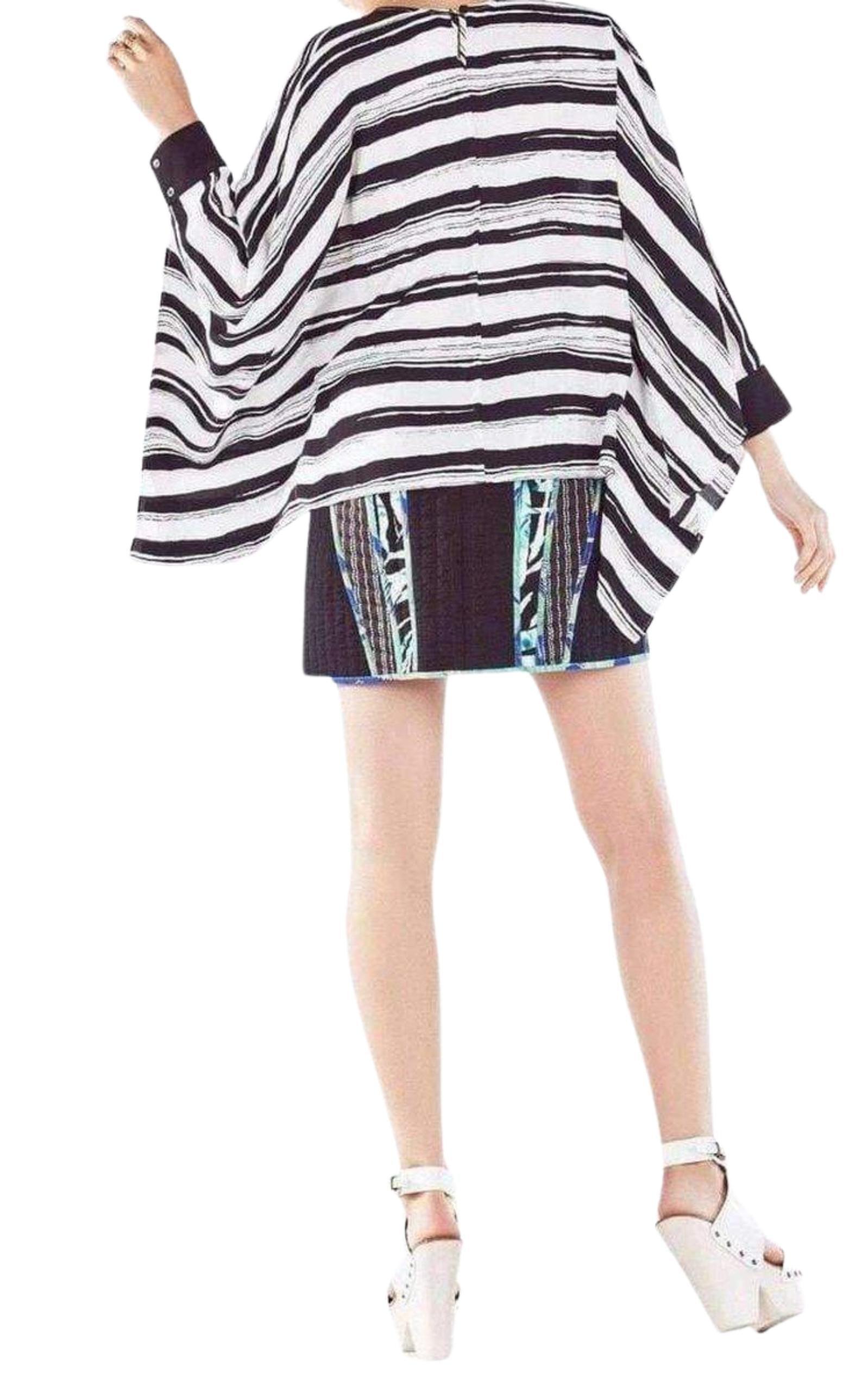 Cordelia Striped Kaftan Top BCBGMAXAZRIA