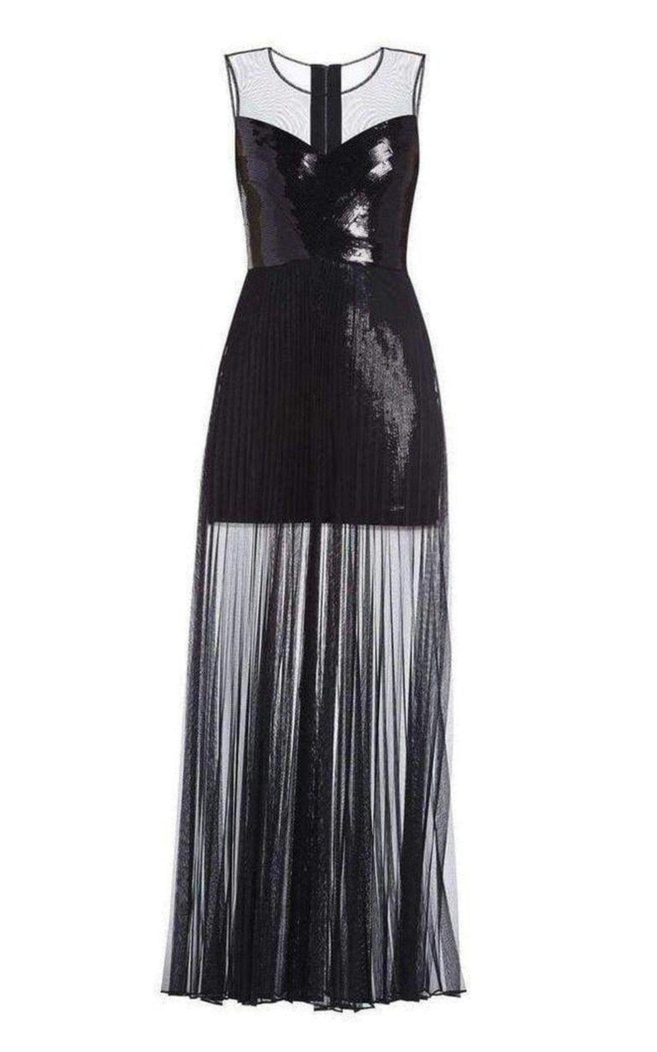 BCBGMAXAZRIA Cynthia Sequinned Detail Pleated Gown - Runway Catalog