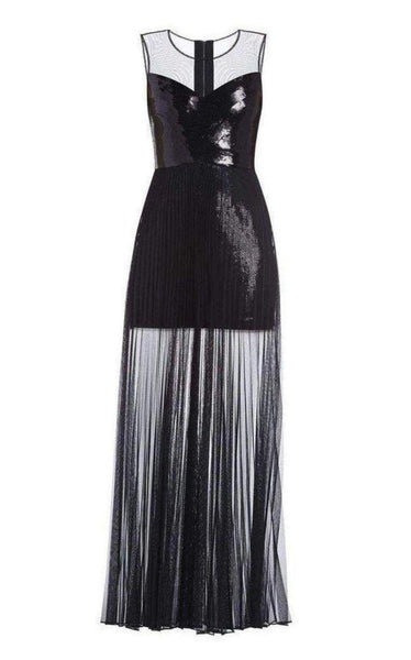 BCBGMAXAZRIA Cynthia Sequinned Detail Pleated Gown - Runway Catalog