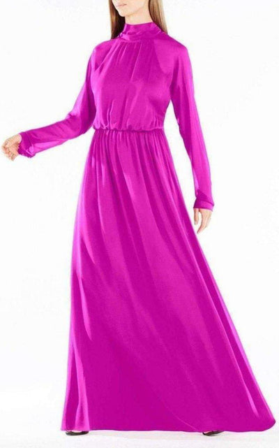 BCBGMAXAZRIA Darci Tie - Neck Silk Gown - Runway Catalog
