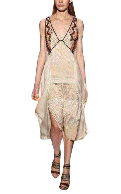 BCBGMAXAZRIA Dayanna Color Block Silk Dress - Runway Catalog