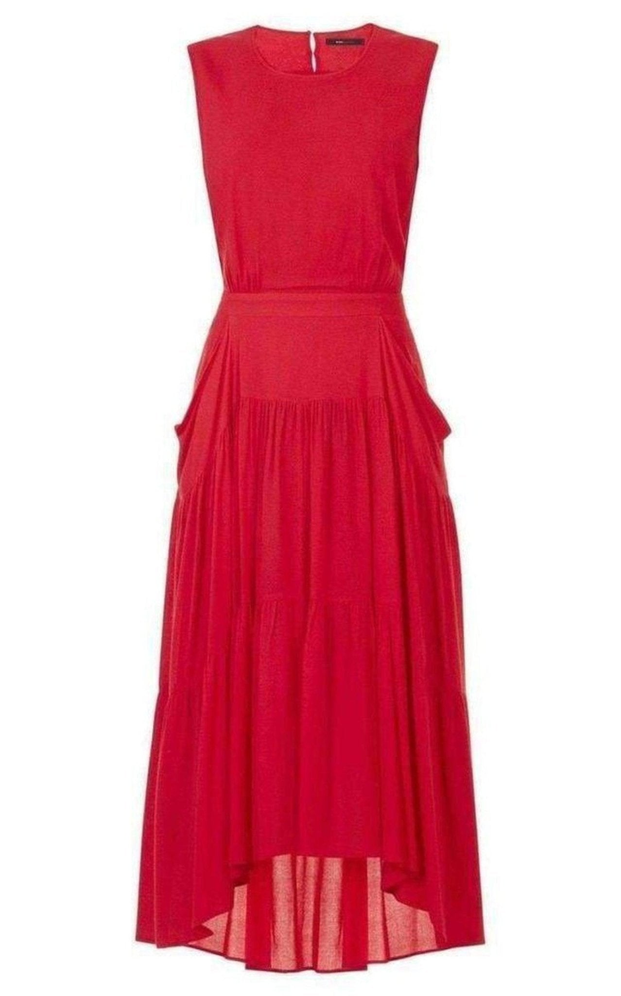 BCBGMAXAZRIA Draped Peasant Skirt Dress - Runway Catalog