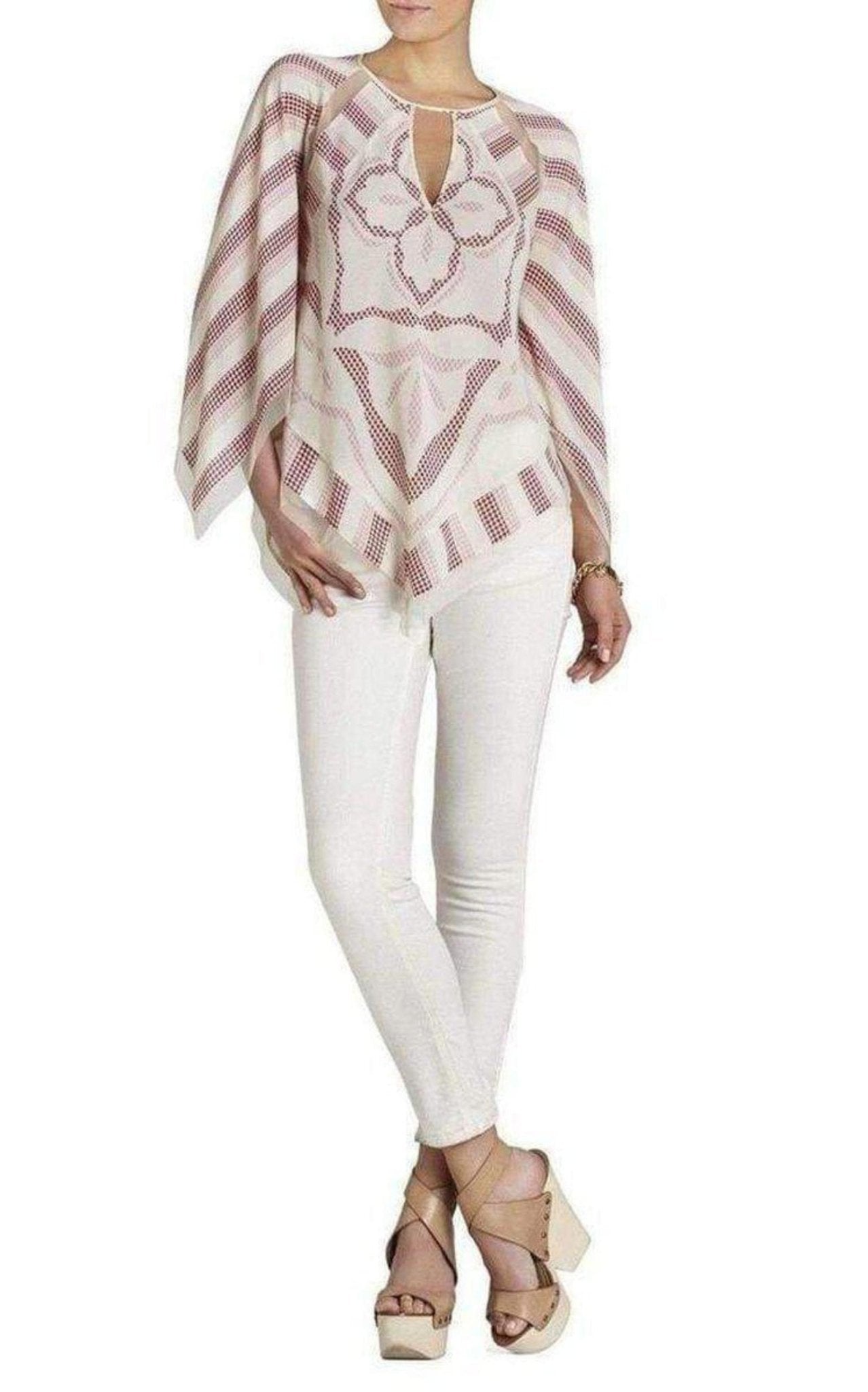 BCBGMAXAZRIA Elyza Print Block Top - Runway Catalog