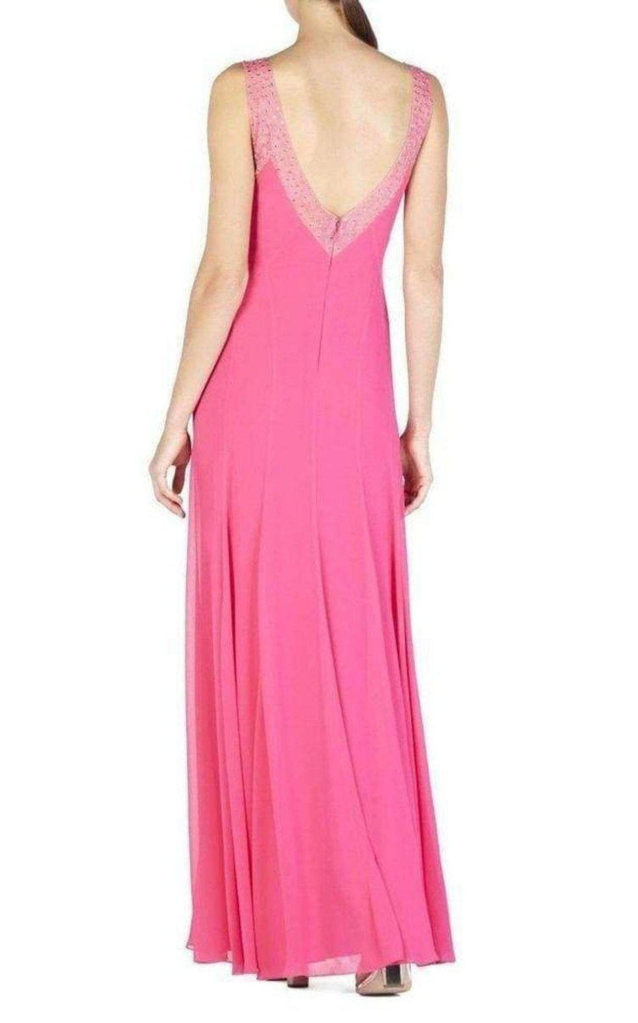 BCBGMAXAZRIA Embellished Plunging V - Neck Gown - Runway Catalog