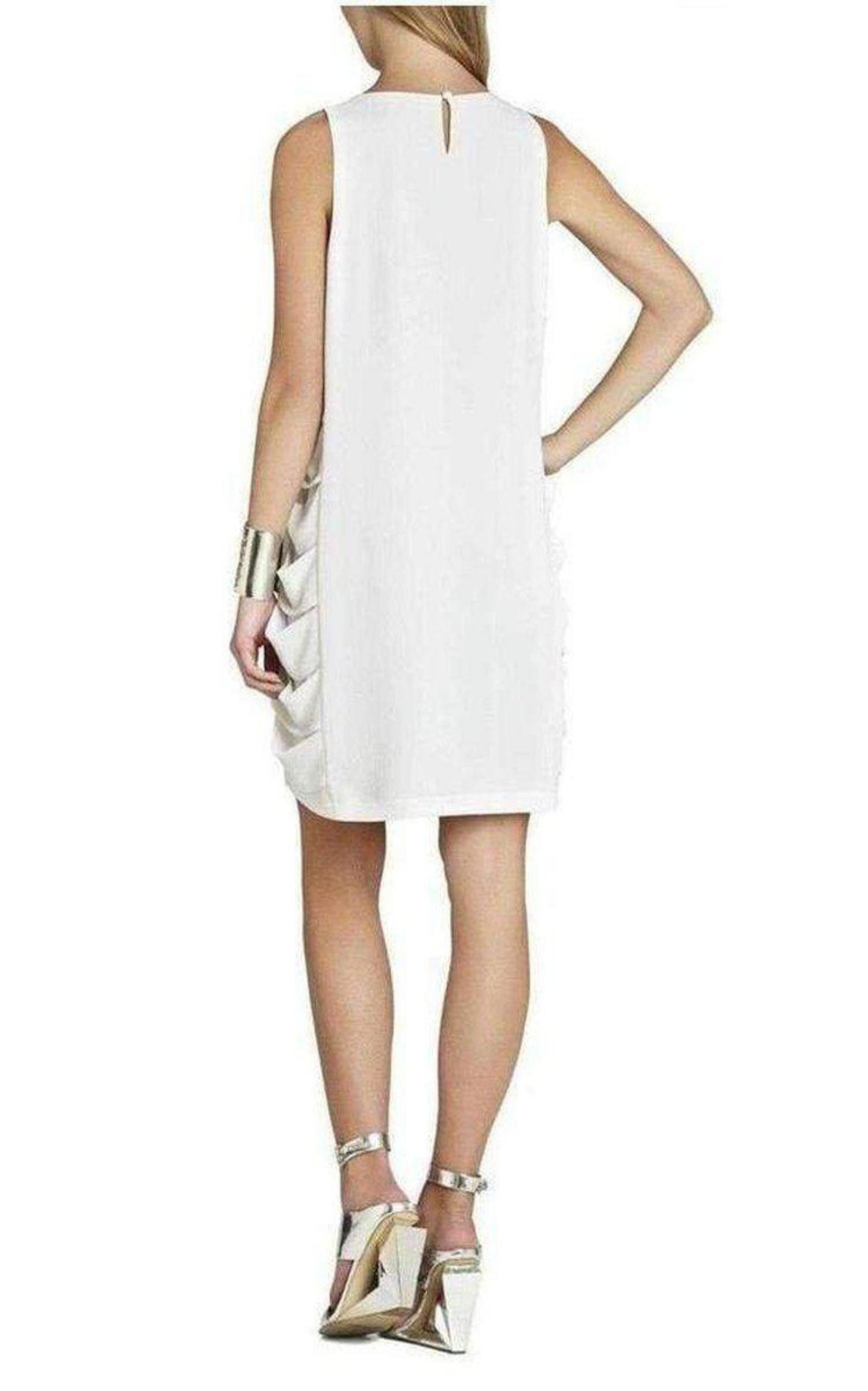 Eren White Cutout Sleeveless Dress BCBGMAXAZRIA