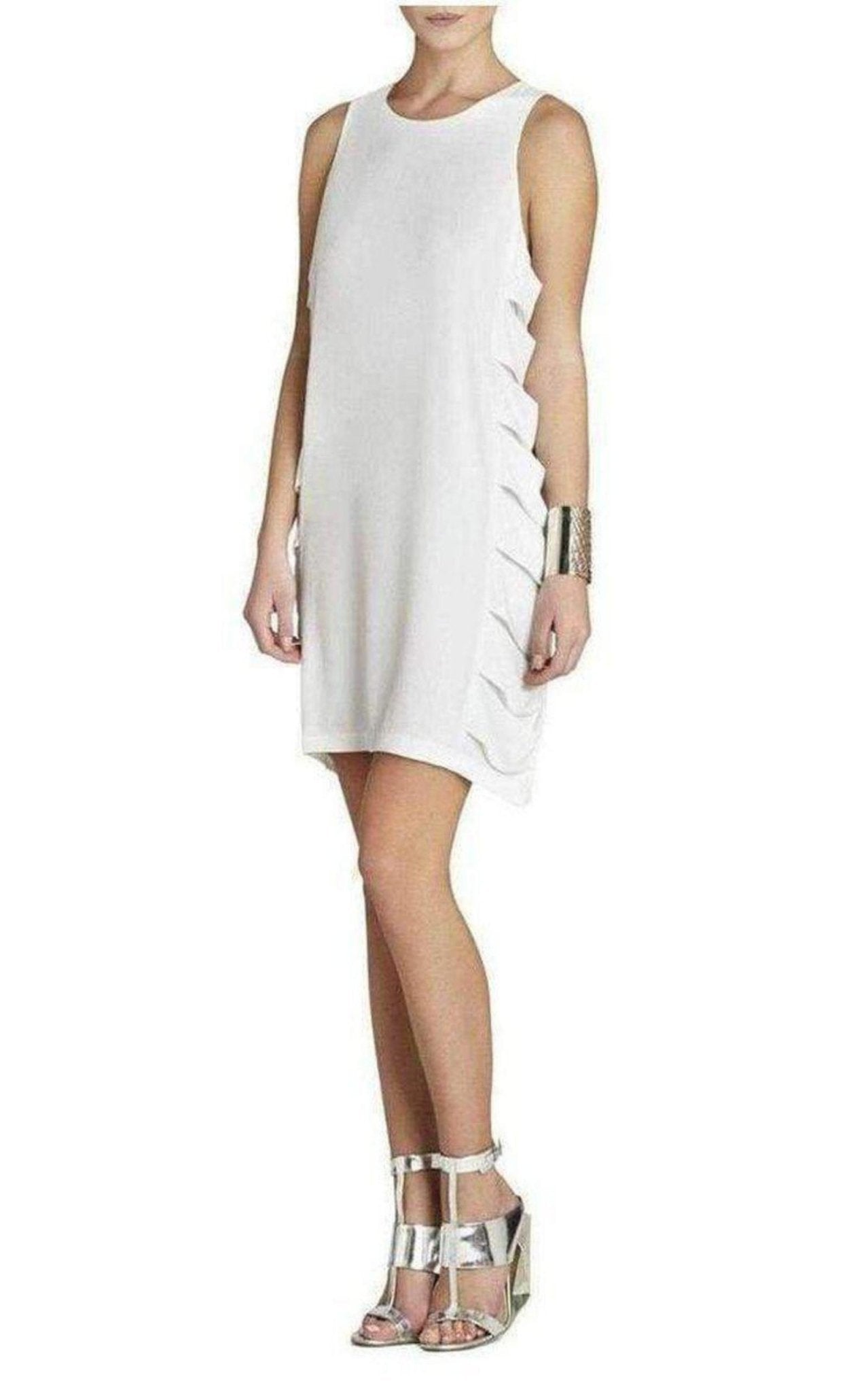 BCBGMAXAZRIA Eren White Cutout Sleeveless Dress - Runway Catalog