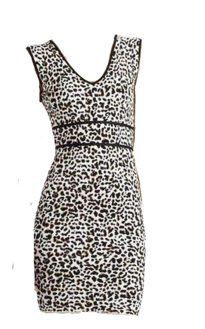 BCBGMAXAZRIA Fancy Leopard Cocktail Dress - Runway Catalog