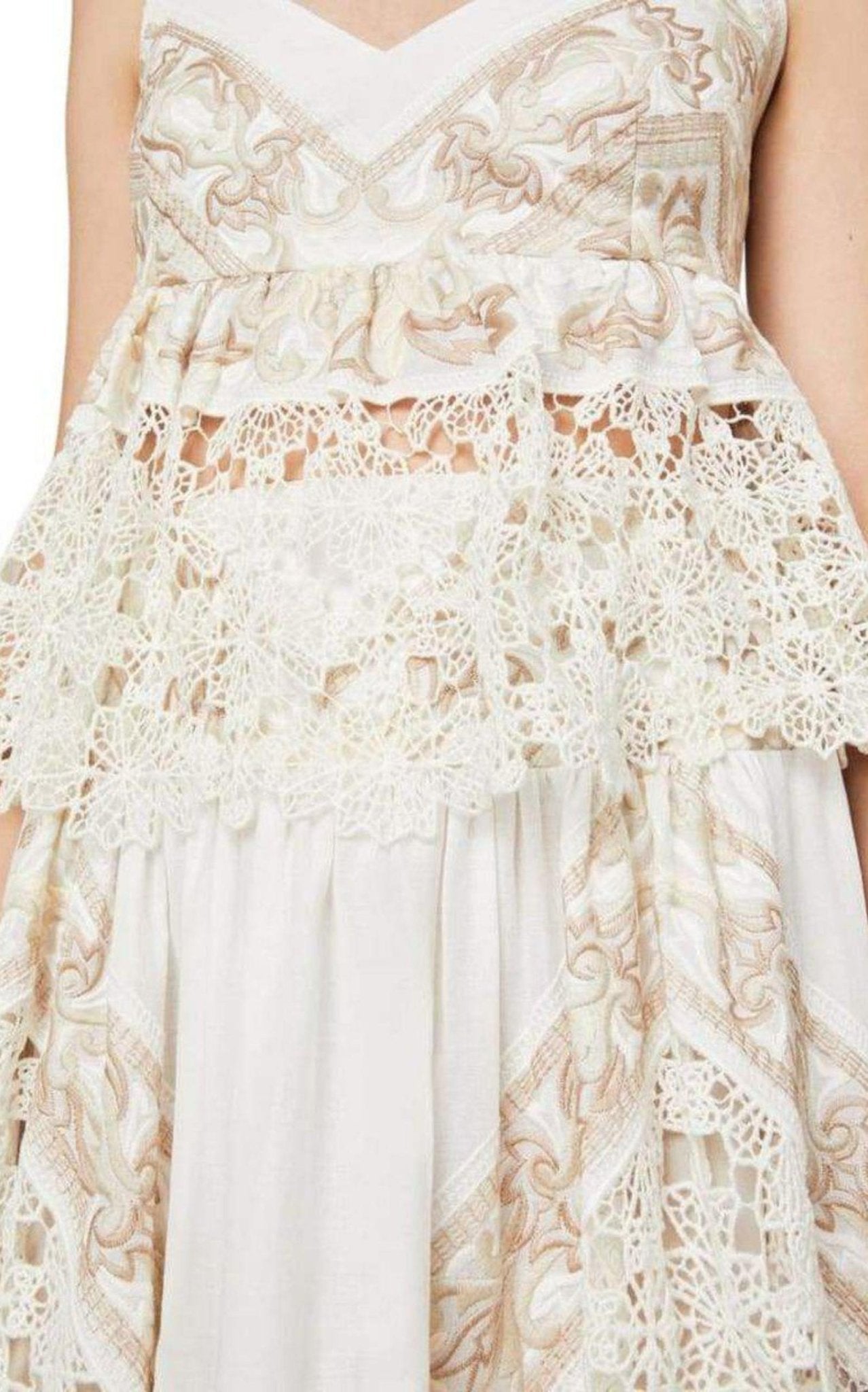 BCBGMAXAZRIA Floral Embroidered Tank Top - Runway Catalog