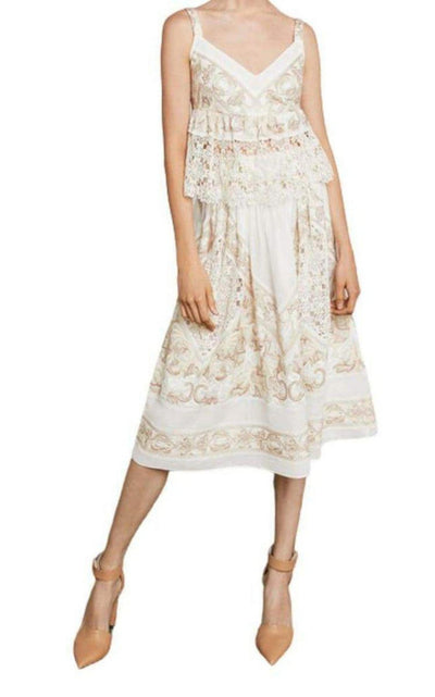 BCBGMAXAZRIA Floral Embroidered Tank Top - Runway Catalog