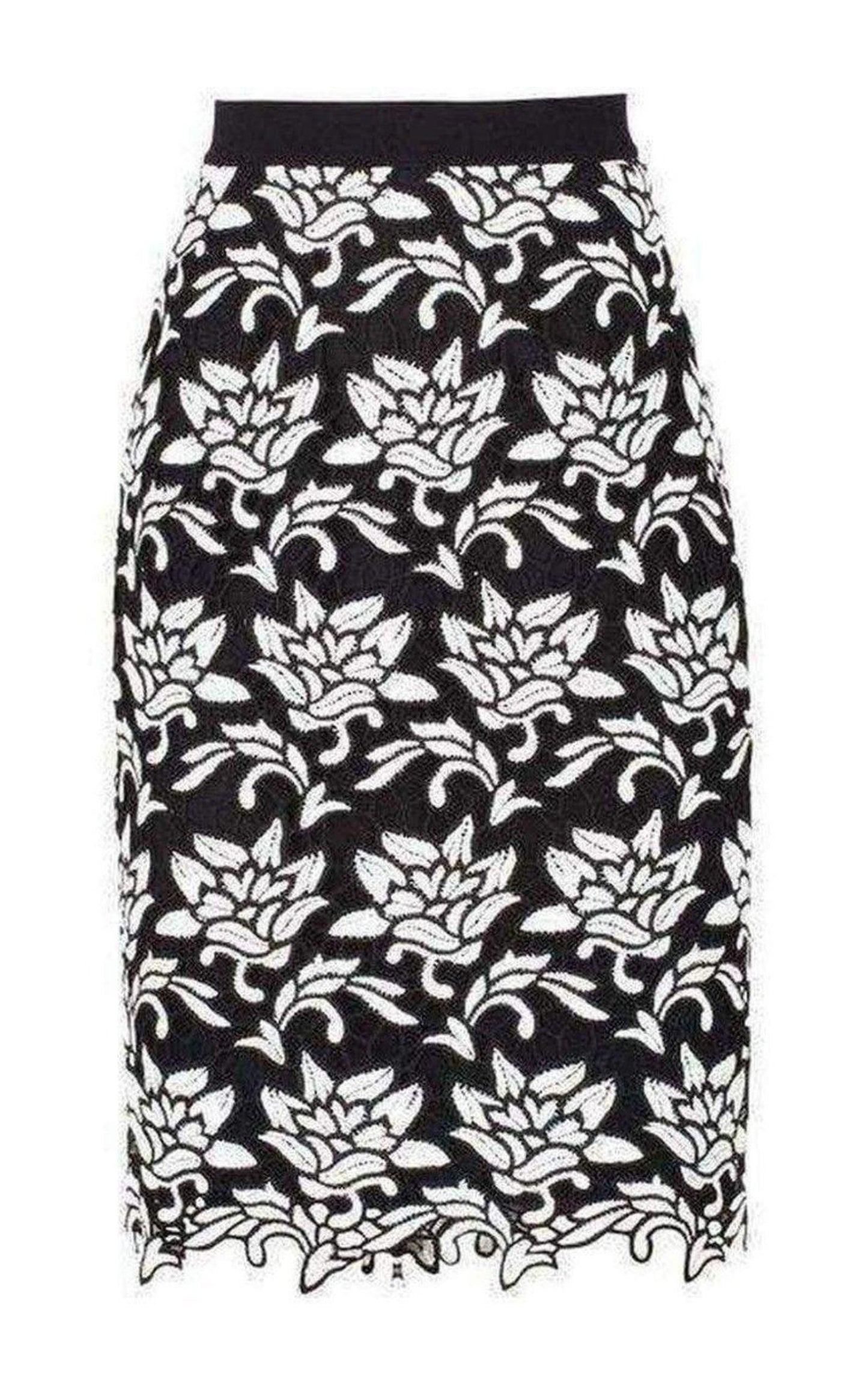 Floral Hem Pencil Skirt BCBGMAXAZRIA