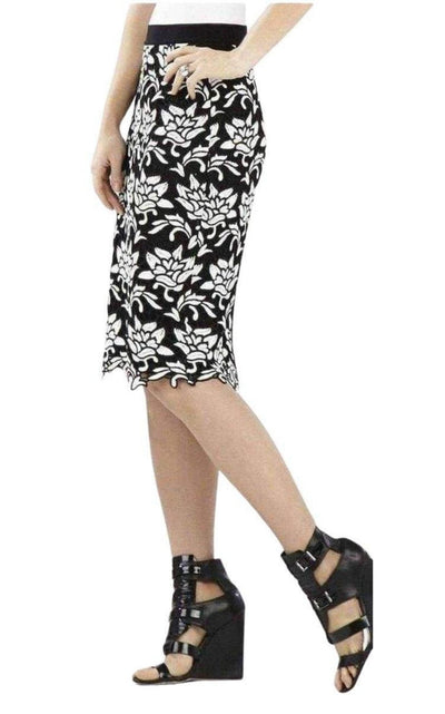 BCBGMAXAZRIA Floral Hem Pencil Skirt - Runway Catalog