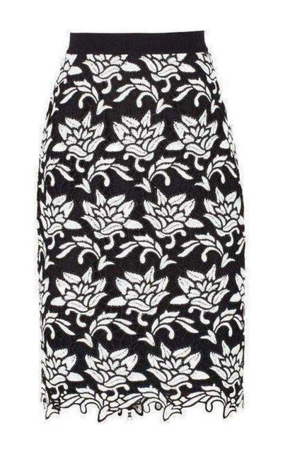 BCBGMAXAZRIA Floral Hem Pencil Skirt - Runway Catalog