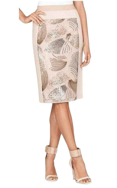 BCBGMAXAZRIA Floral Sequinned Pencil Skirt - Runway Catalog