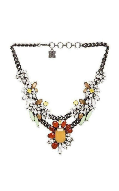 BCBGMAXAZRIA Floral Stone Necklace - Runway Catalog